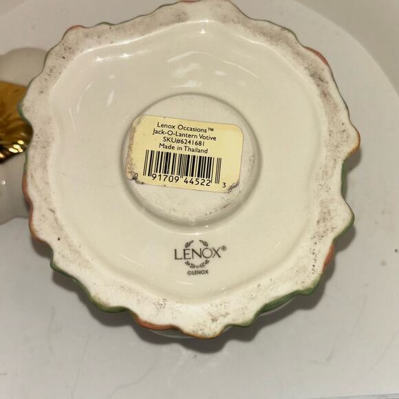 Lenox Occasions Jack-O-Lantern Votive Candle Holder Halloween Fall Retired - Picture 5 of 9